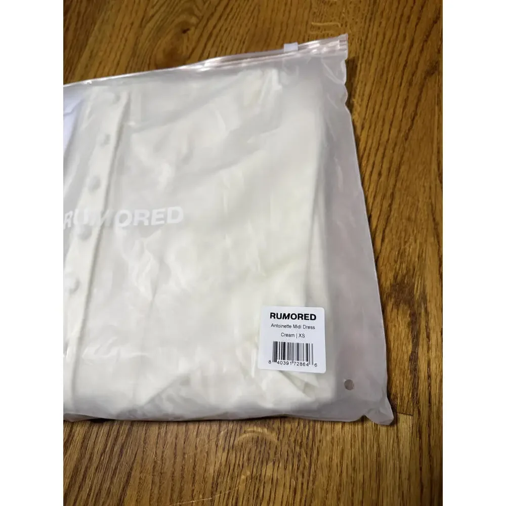 Rumored Antonette Midi Dress in Cream, XS - Picture 3 of 4